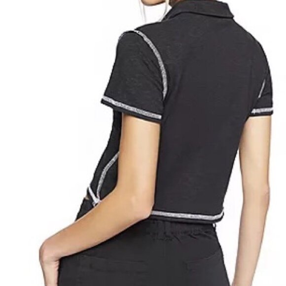 NEW! Forever 21 Button Down Shirt Collared Juniors XL Cotton Short Sleeve - Picture 9 of 12